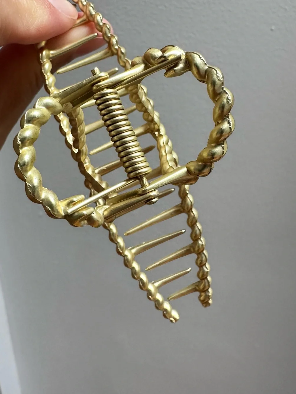 Gold Twisted Rope Hair Tie - Women's Hair Accessory